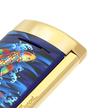 Charger l'image dans la galerie, ST Dupont Minijet Lighter Golden Koi Fish Blue Koi Fish
