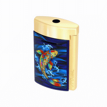 Charger l'image dans la galerie, ST Dupont Minijet Lighter Golden Koi Fish Blue Koi Fish