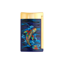Charger l'image dans la galerie, ST Dupont Maxijet Lighter Golden And Blue Koi Fish