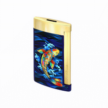 Charger l'image dans la galerie, ST Dupont Slim 7 Lighter Golden Koi Fish Blue Koi Fish
