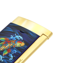 Charger l'image dans la galerie, ST Dupont Slim 7 Lighter Golden Koi Fish Blue Koi Fish