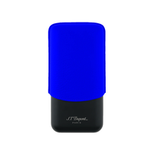 Load image into Gallery viewer, ST Dupont Leather 3 Cigar Case - Neon Blue