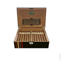 Load image into Gallery viewer, Parejo Cigar Humidor Black And Stripes Design