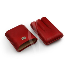 Load image into Gallery viewer, Jemar Silver G Red Cowhide Leather Case - 3C