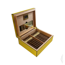 Load image into Gallery viewer, Parejo Cigar Humidor Salsa Dance Yellow Design