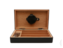 Load image into Gallery viewer, Humidor Black Leather