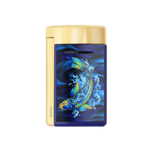 Load image into Gallery viewer, ST Dupont Minijet Lighter Golden Koi Fish Blue Koi Fish
