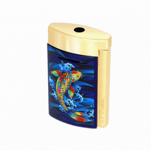 Load image into Gallery viewer, ST Dupont Minijet Lighter Golden Koi Fish Blue Koi Fish

