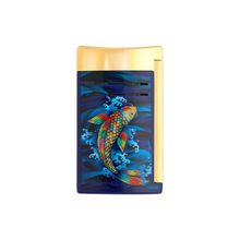 Charger l&#39;image dans la galerie, ST Dupont Maxijet Lighter Golden And Blue Koi Fish
