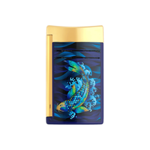 Charger l&#39;image dans la galerie, ST Dupont Maxijet Lighter Golden And Blue Koi Fish
