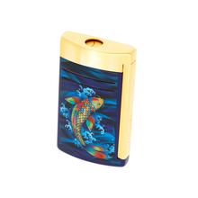 Load image into Gallery viewer, ST Dupont Maxijet Lighter Golden And Blue Koi Fish
