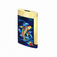 Load image into Gallery viewer, ST Dupont Slim 7 Lighter Golden Koi Fish Blue Koi Fish
