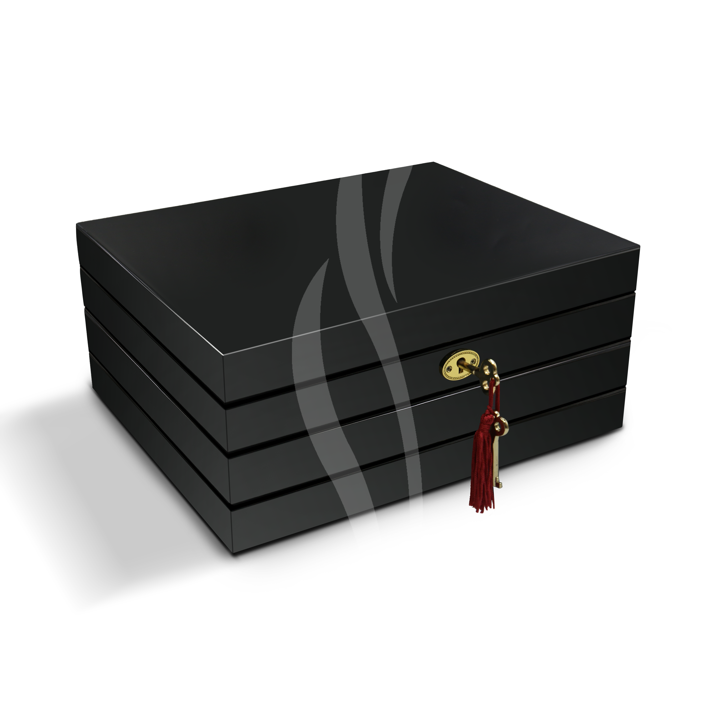 SKRLN Black Stylish Lacquer Humidor