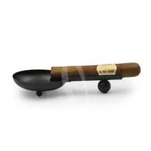 Load image into Gallery viewer, Stainless Steel Cigar Spoon Ashtray - Black Matt
