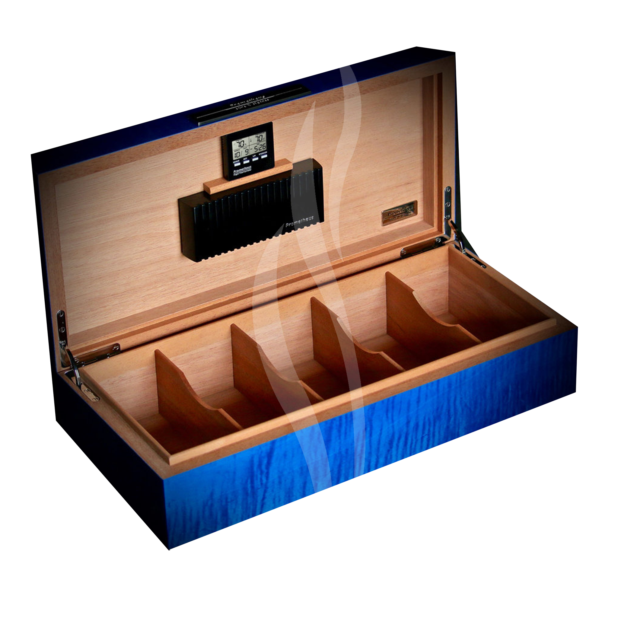 Prometheus platinum series humidors Blue Sycamore 150C – Akiki's Cigars