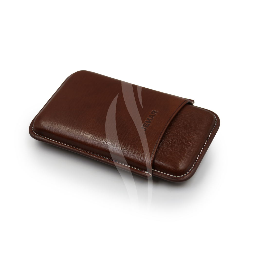 Jemar Brown Cowhide Leahter Cigarillo Case - 5C