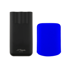 Load image into Gallery viewer, ST Dupont Leather 3 Cigar Case - Neon Blue
