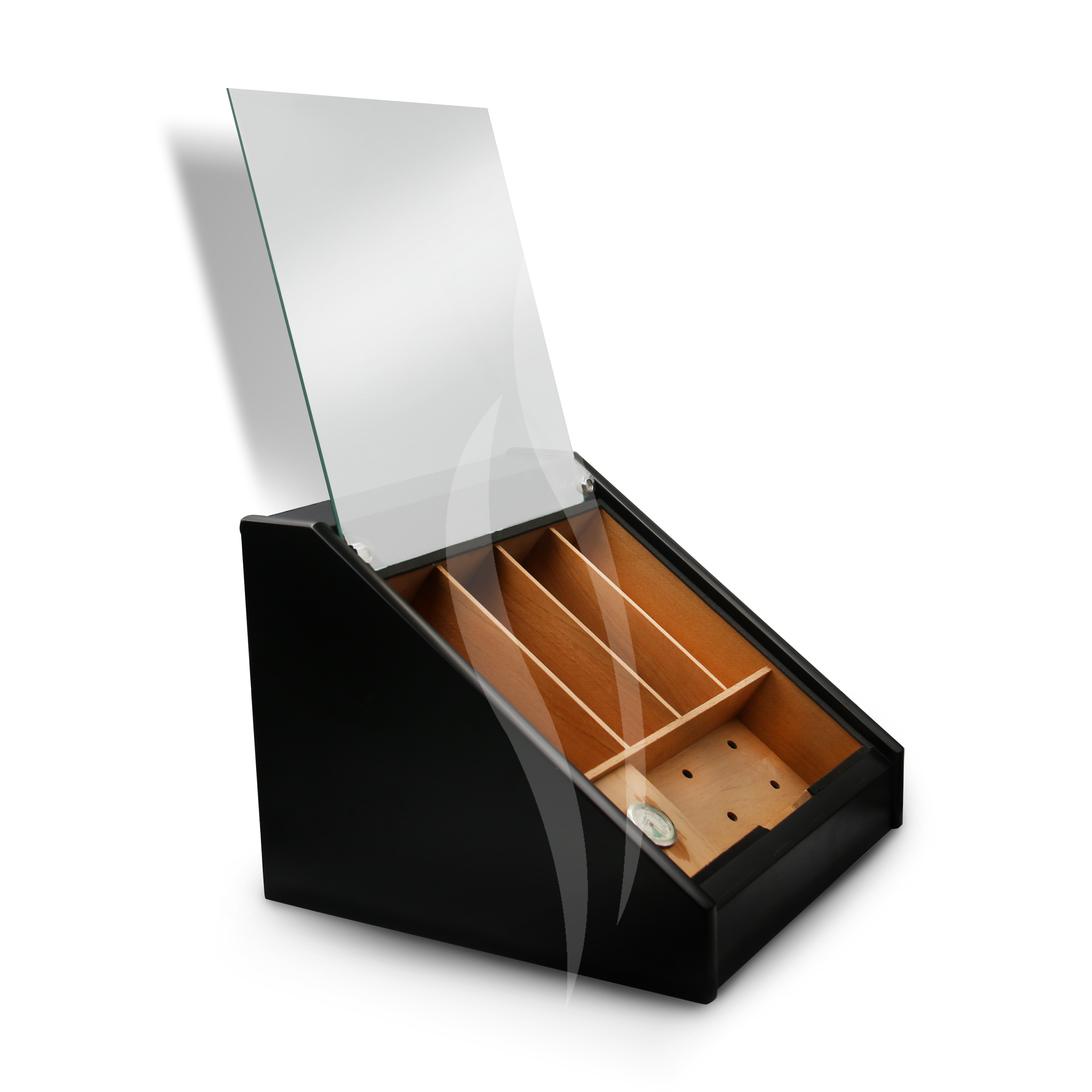 SKRLN Classic Black Lacquer Humidor