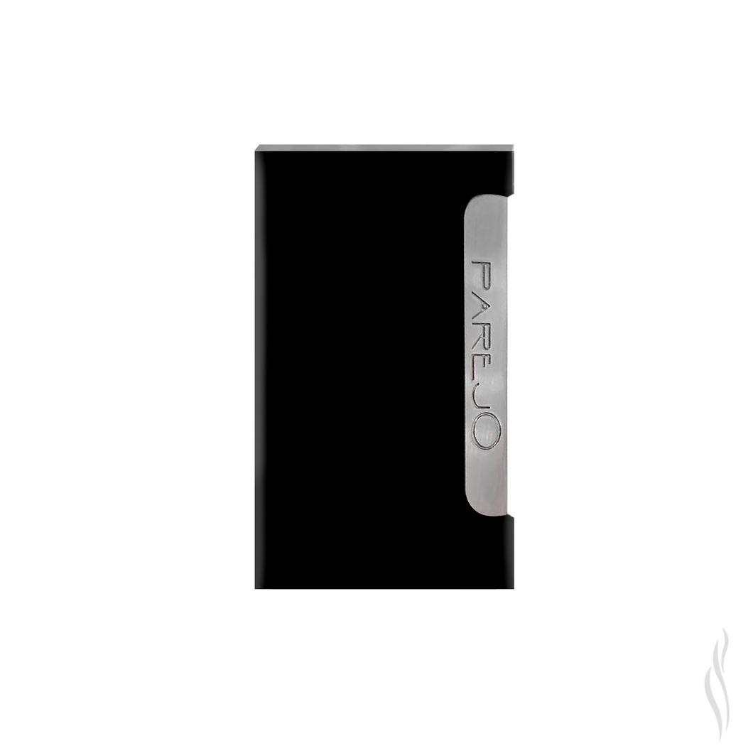 Parejo Pocket Flat Flame Lighter - Black and Silver