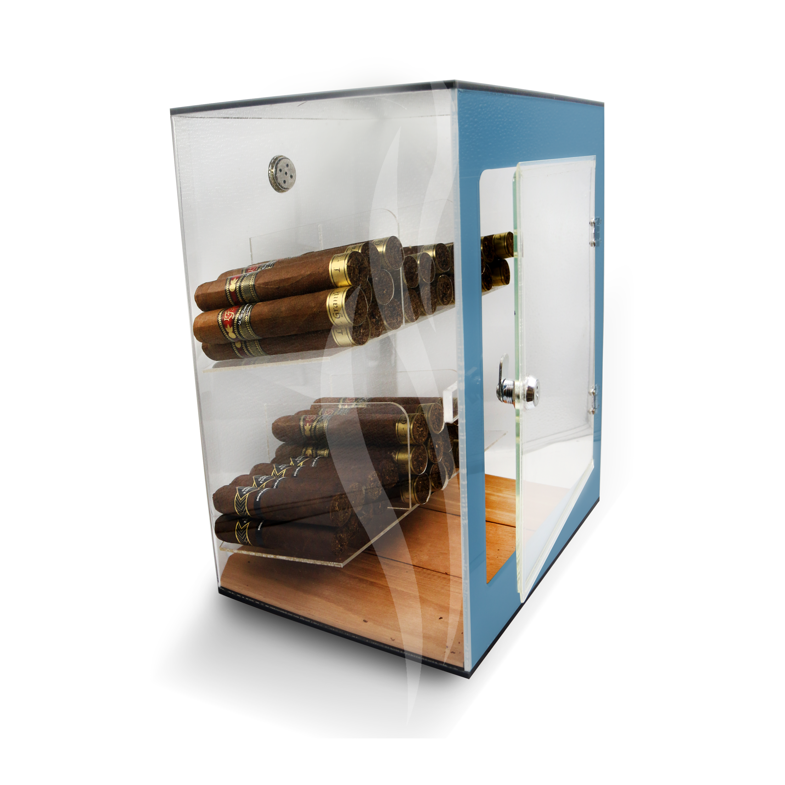 SKRLN Crystal Clear Modern Humidor