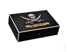 Load image into Gallery viewer, Elie Bleu Humidor &quot;Pirates&quot; 110Cig Black Sycamore
