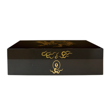 Load image into Gallery viewer, Elie Bleu Humidor &quot;Dragon&quot; Blk Sycamore 110Cig
